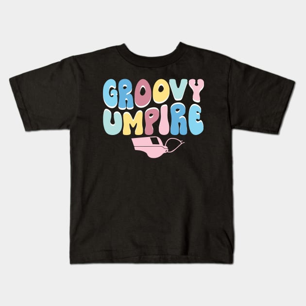 Groovy Umpire Kids T-Shirt by WyldbyDesign